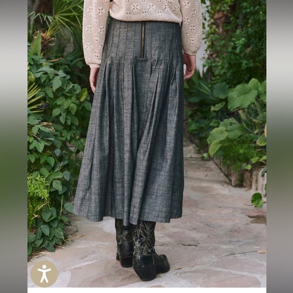 THE GREAT THE RHYTHM SKIRT Color: Smoke Wash Size 1 Small NWT - Picture 2 of 6